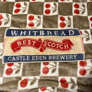 Whitbread Castle Eden Brewery Best Scotch Bar Towel - Red and Blue
